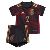 Tyskland Antonio Rudiger #2 Udebane Trøje Børn VM 2022 Kortærmet (+ Korte bukser)